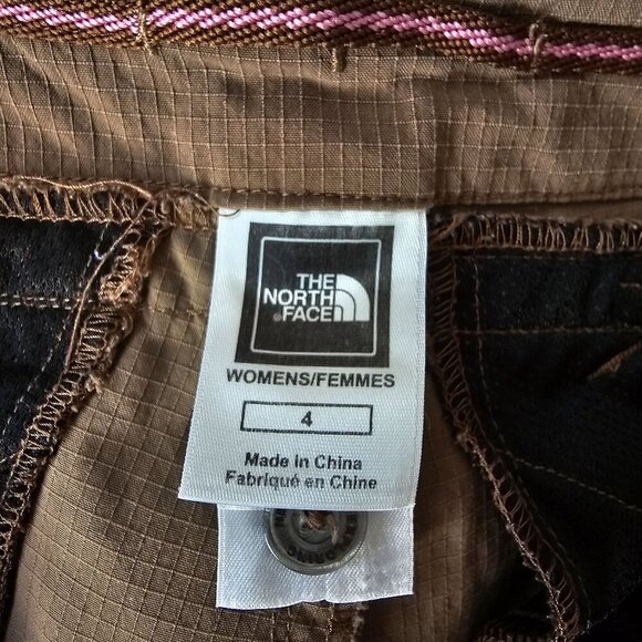 The North Face Womens Brown Ripstop Long Shorts Size 4 Lightweight Outdoor Wear - Picture 3 of 12